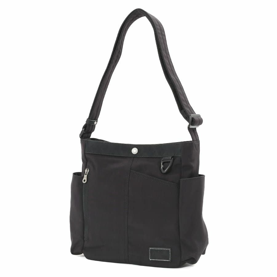 MOUSTACHE ショルダーバッグ ナイロン×ベロア調合皮 JVJ-4110