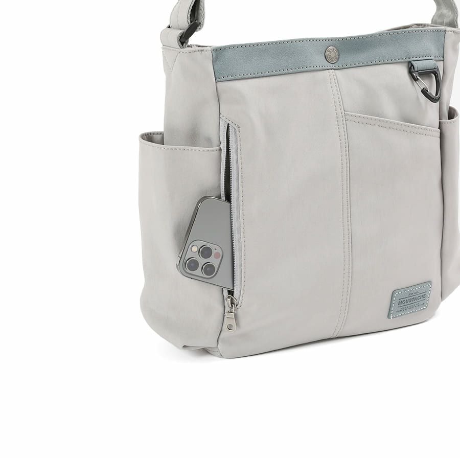 MOUSTACHE ショルダーバッグ ナイロン×ベロア調合皮 JVJ-4110