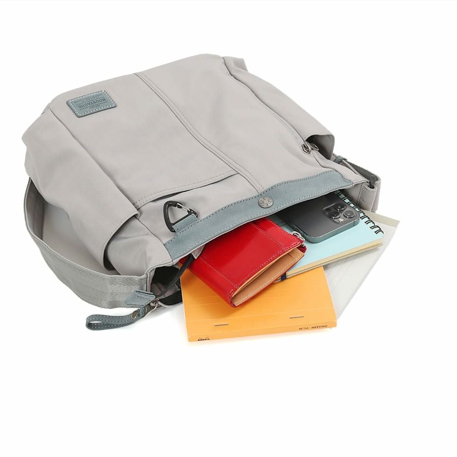 MOUSTACHE ショルダーバッグ ナイロン×ベロア調合皮 JVJ-4110