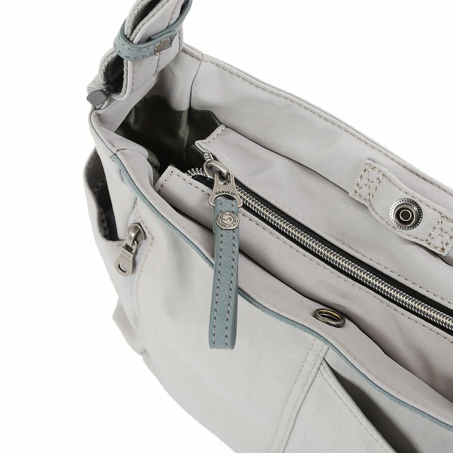 MOUSTACHE ショルダーバッグ ナイロン×ベロア調合皮 JVJ-4110