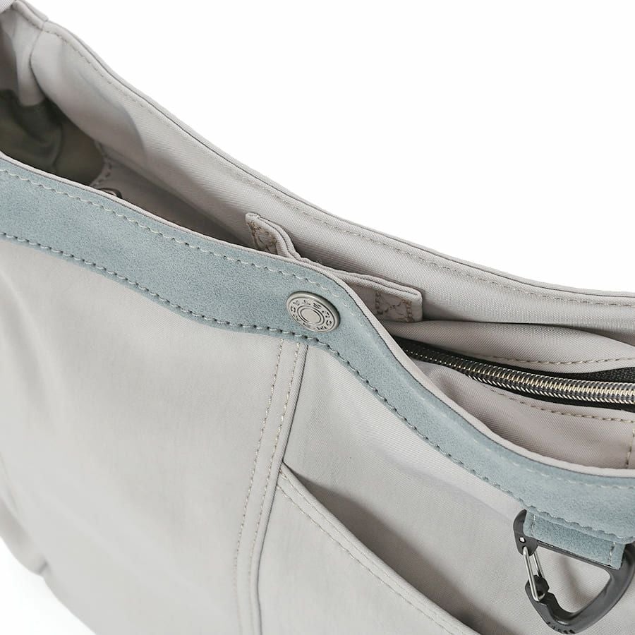 MOUSTACHE ショルダーバッグ ナイロン×ベロア調合皮 JVJ-4110