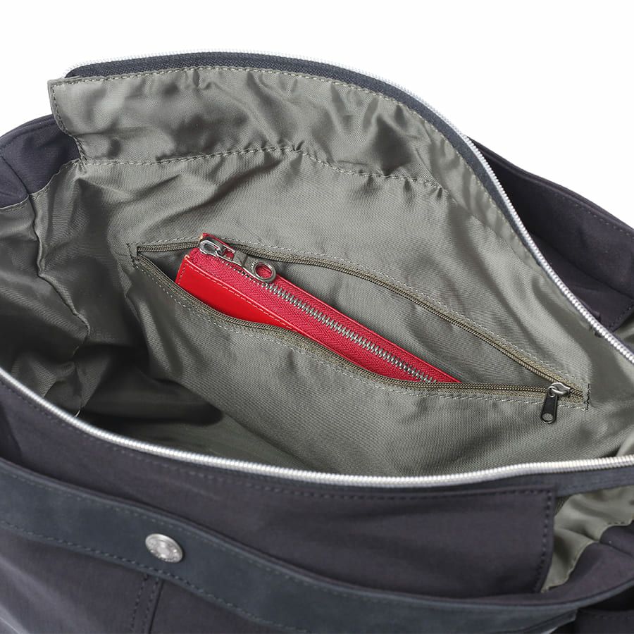 MOUSTACHE ショルダーバッグ ナイロン×ベロア調合皮 JVJ-4111