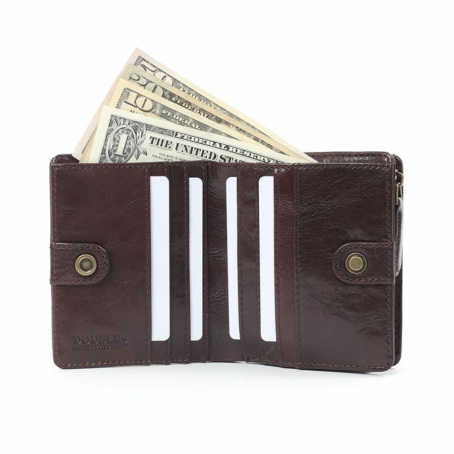 DOUBLES 二つ折り財布 牛革(アイロン加工) KLE-7700
