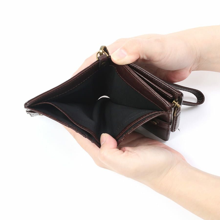 DOUBLES 二つ折り財布 牛革(アイロン加工) KLE-7700