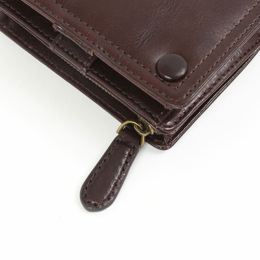公式】 DOUBLES 二つ折り財布 牛革(アイロン加工) KLE-7700