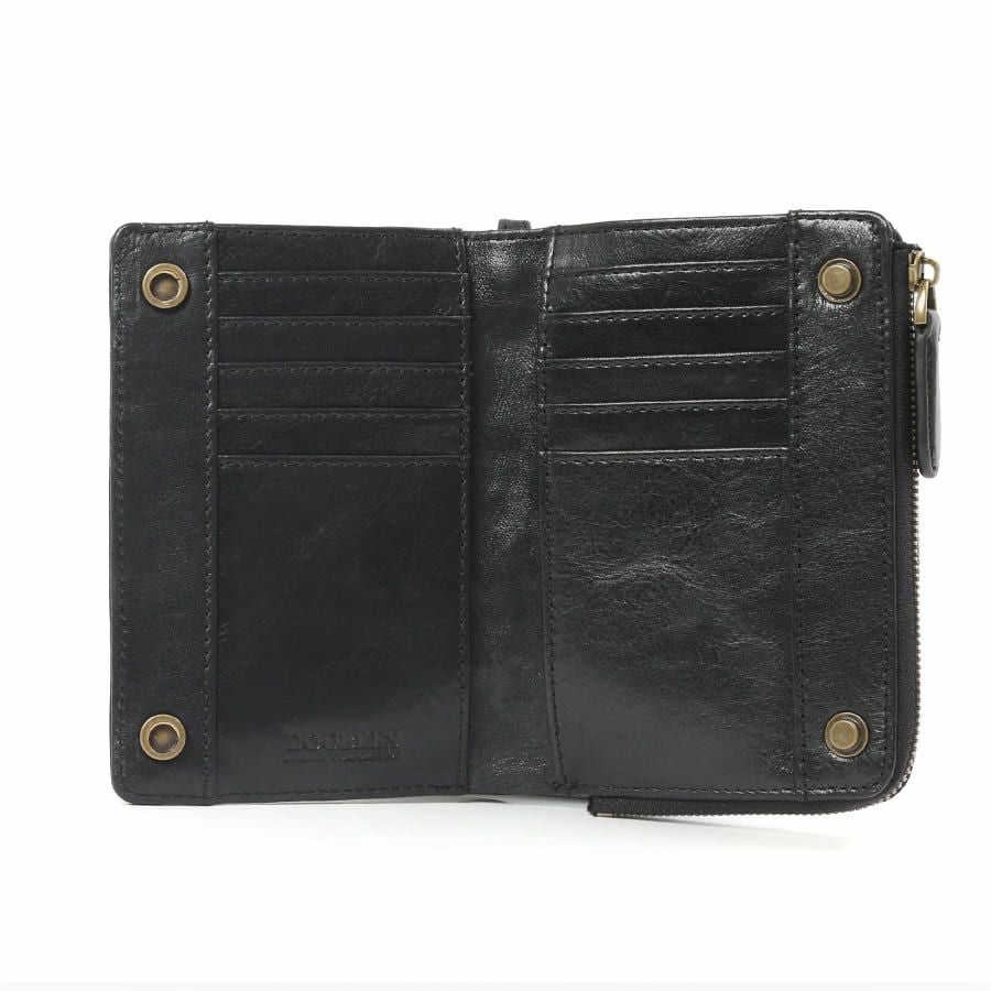 DOUBLES 二つ折りミドル財布 牛革(アイロン加工) KLE-7701