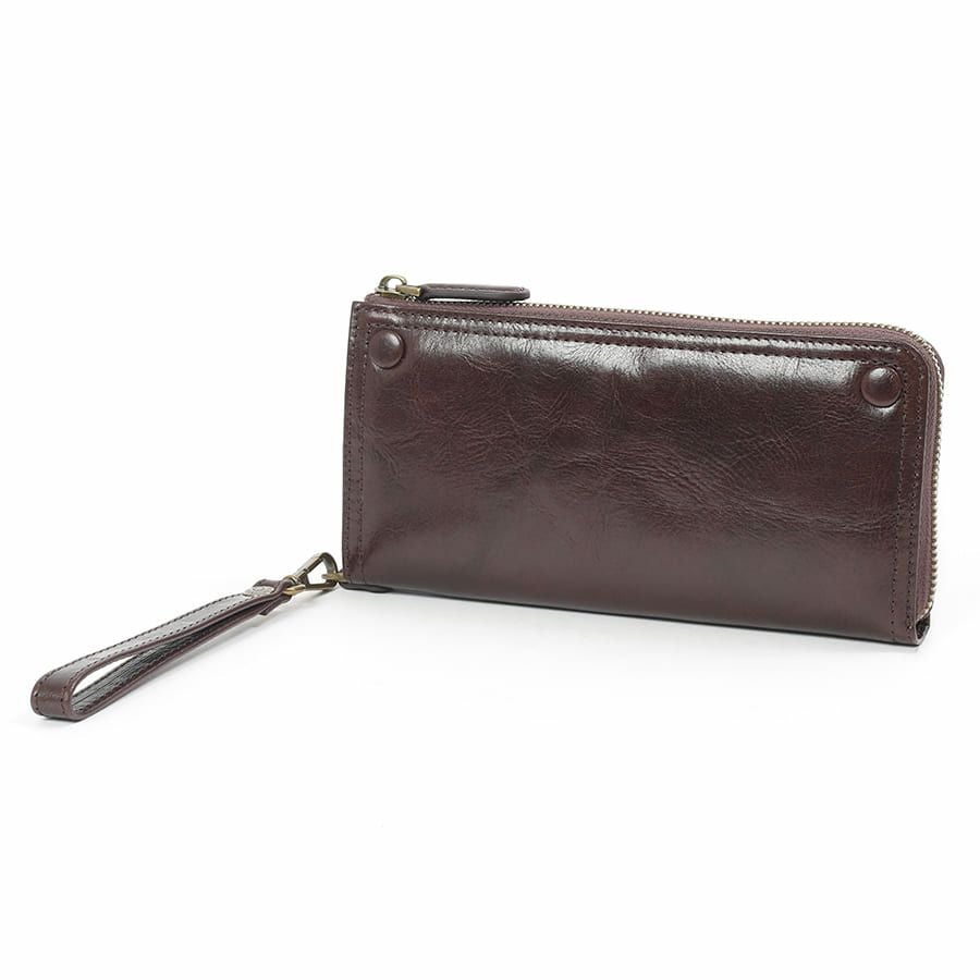 DOUBLES L字ファスナー長財布 牛革(アイロン加工) KLE-7702