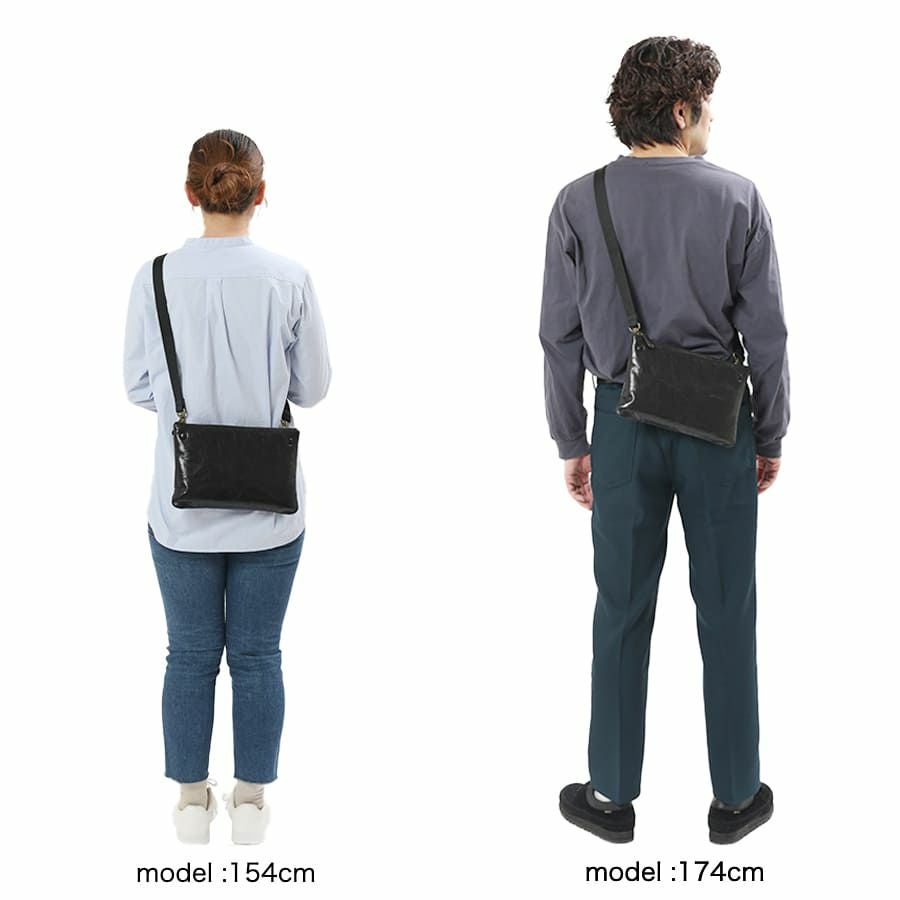 DOUBLES 2WAYサコッシュショルダー 牛革(アイロン加工) KLE-7704