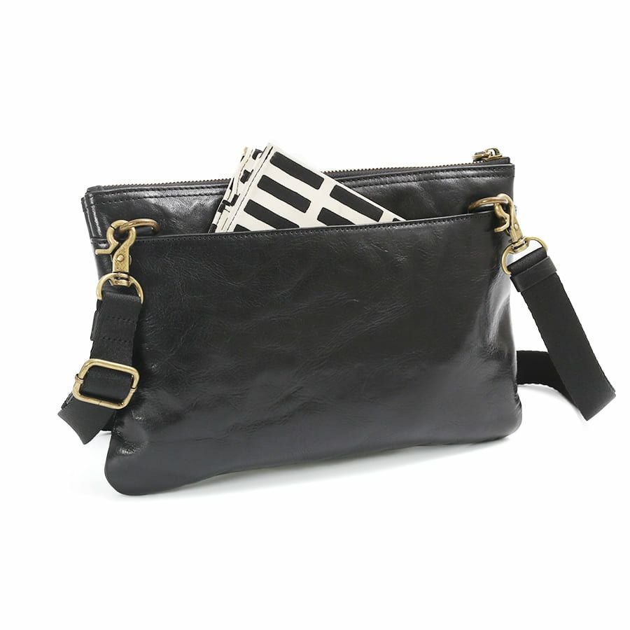 DOUBLES 2WAYサコッシュショルダー 牛革(アイロン加工) KLE-7704