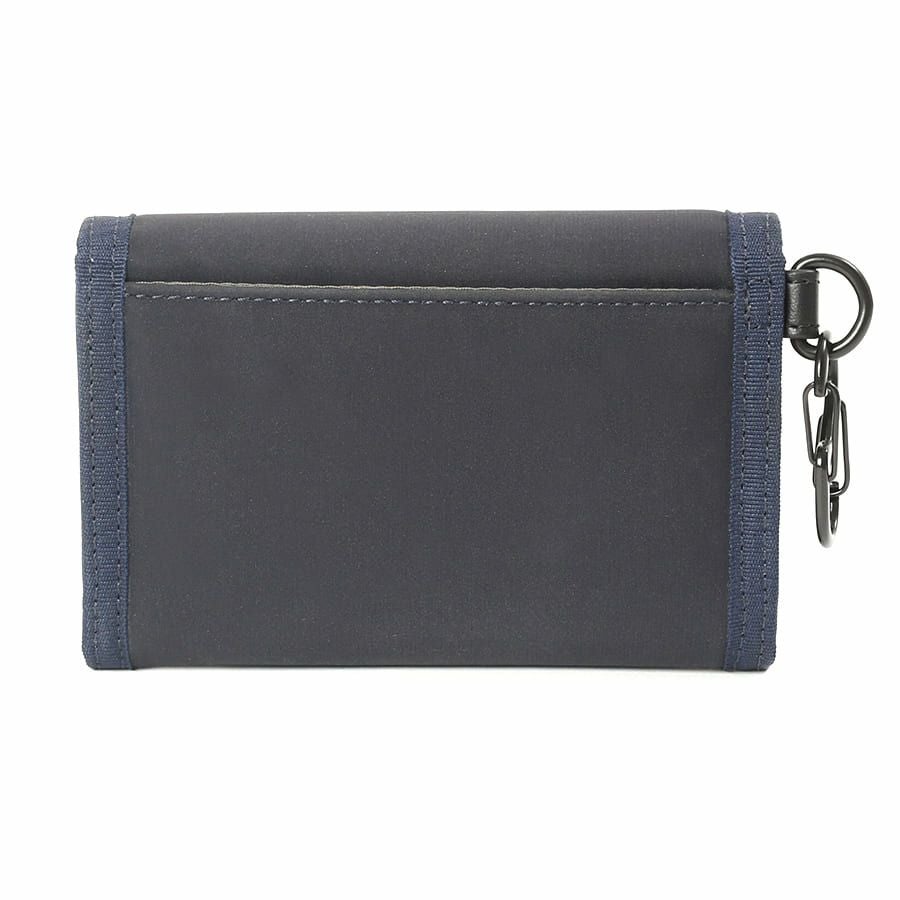 公式】 MOUSTACHE カラビナ付きコンパクト二つ折り財布 撥水