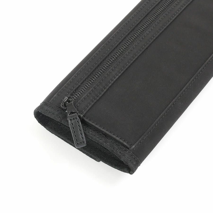 MOUSTACHE カラビナ付き長財布 撥水ポリエステル×牛革 KXX-4424