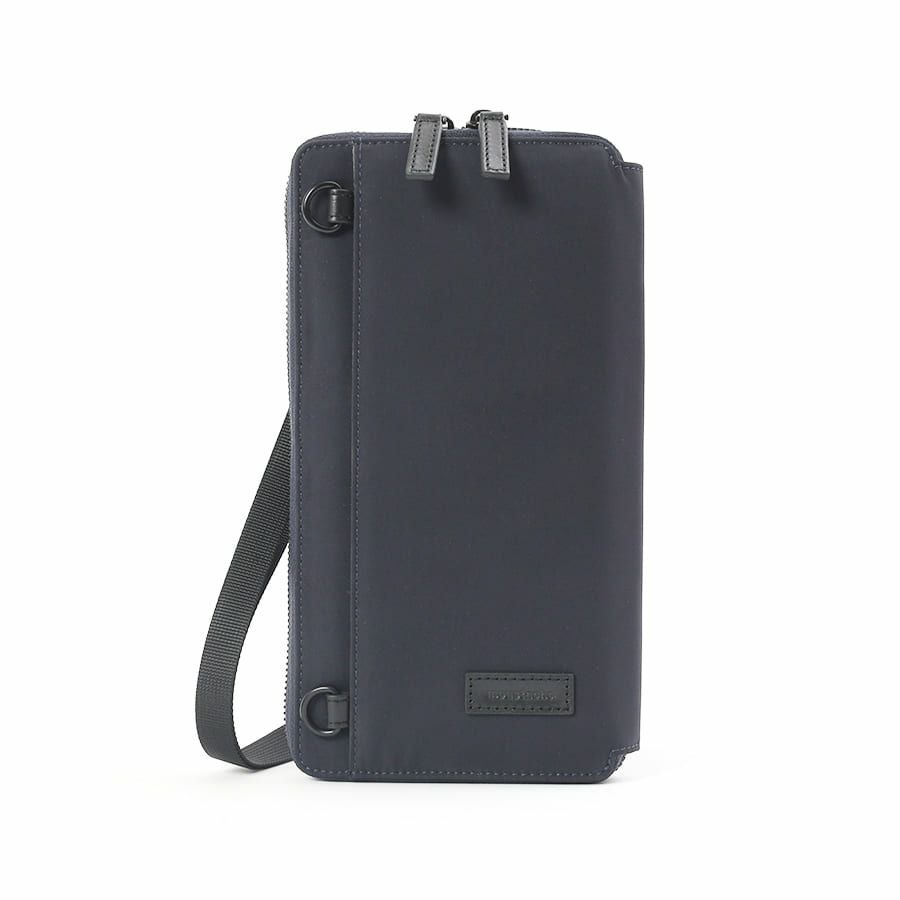 MOUSTACHE ショルダー付きマルチケース 撥水ポリエステル×牛革 KXX-4425