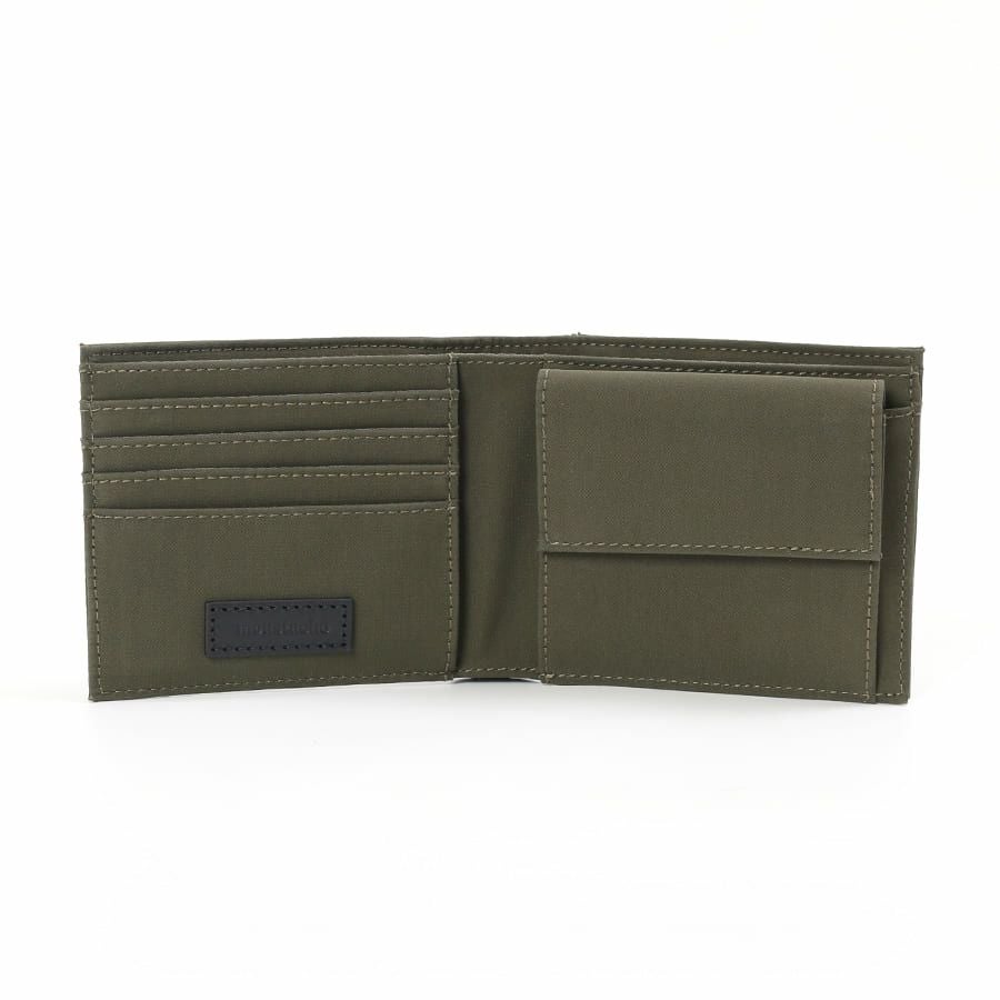 公式】 MOUSTACHE 二つ折り財布 撥水ポリエステル×牛革 KXX-4426