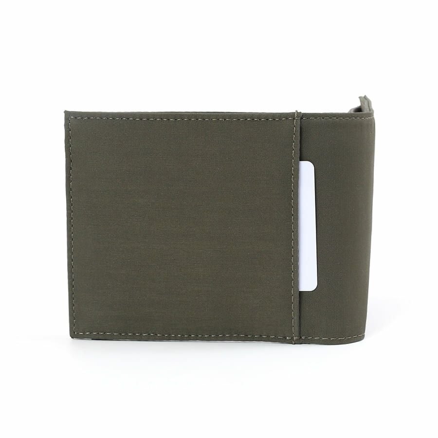 MOUSTACHE 二つ折り財布 撥水ポリエステル×牛革 KXX-4426