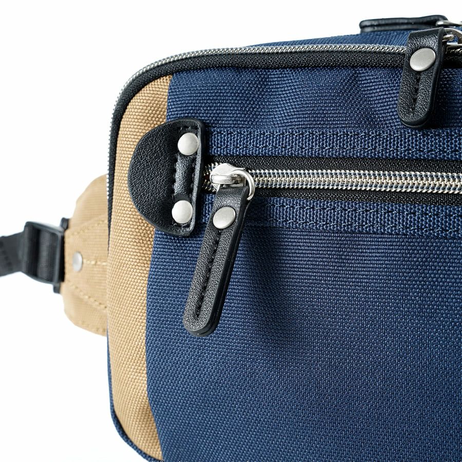MOUSTACHE ウエストバッグ ポリエステル×合皮 JJL-0321