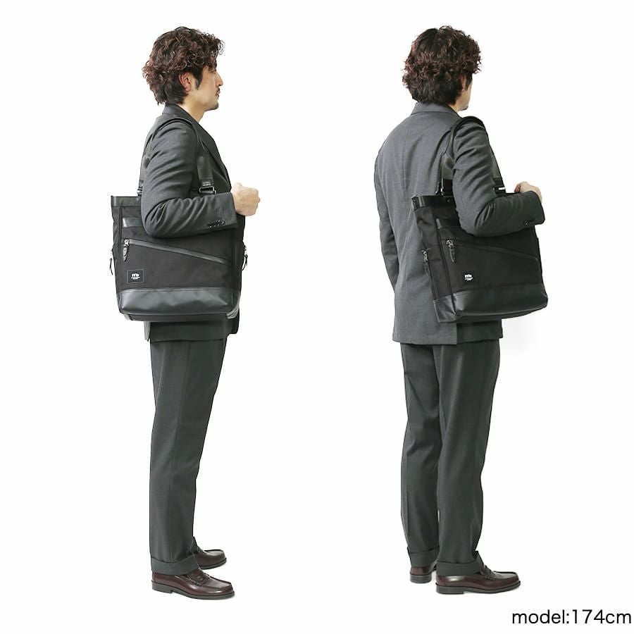 moustache on time トートバッグ バリスティックナイロン×マットターポリン×牛革 JRR-2755