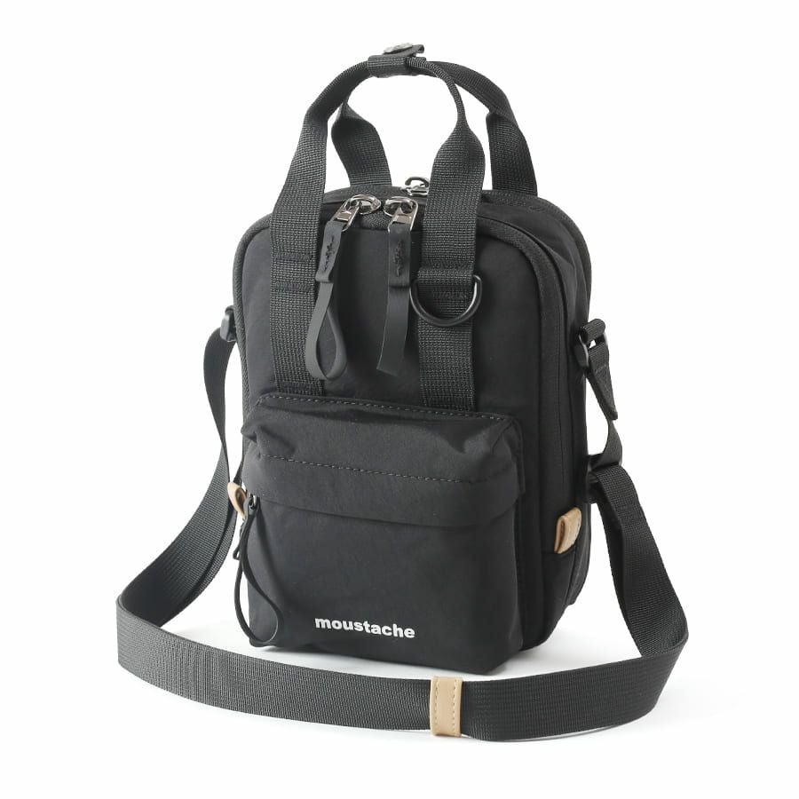 MOUSTACHE ミニショルダーバッグ シワ加工ナイロン MEG-4432