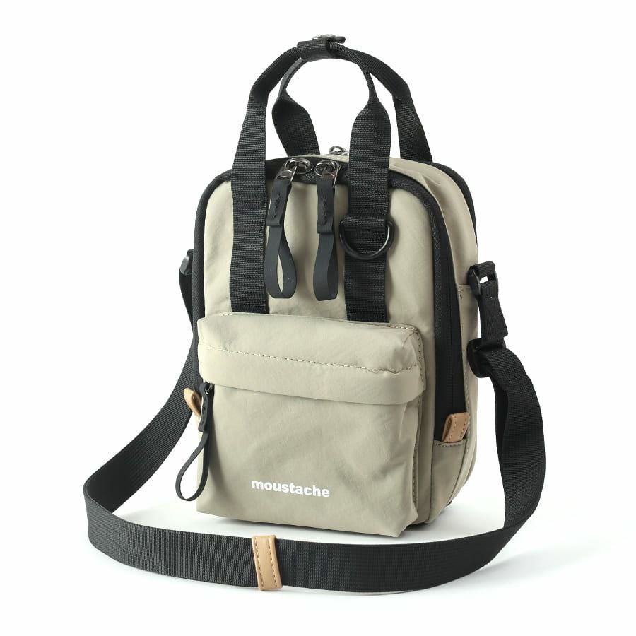 MOUSTACHE ミニショルダーバッグ シワ加工ナイロン MEG-4432