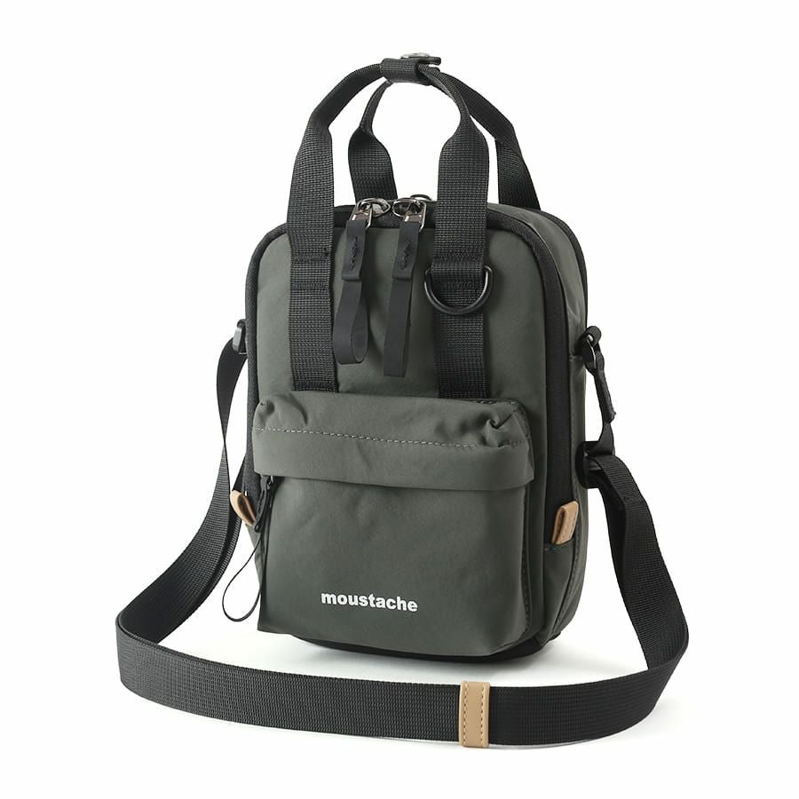 MOUSTACHE ミニショルダーバッグ シワ加工ナイロン MEG-4432