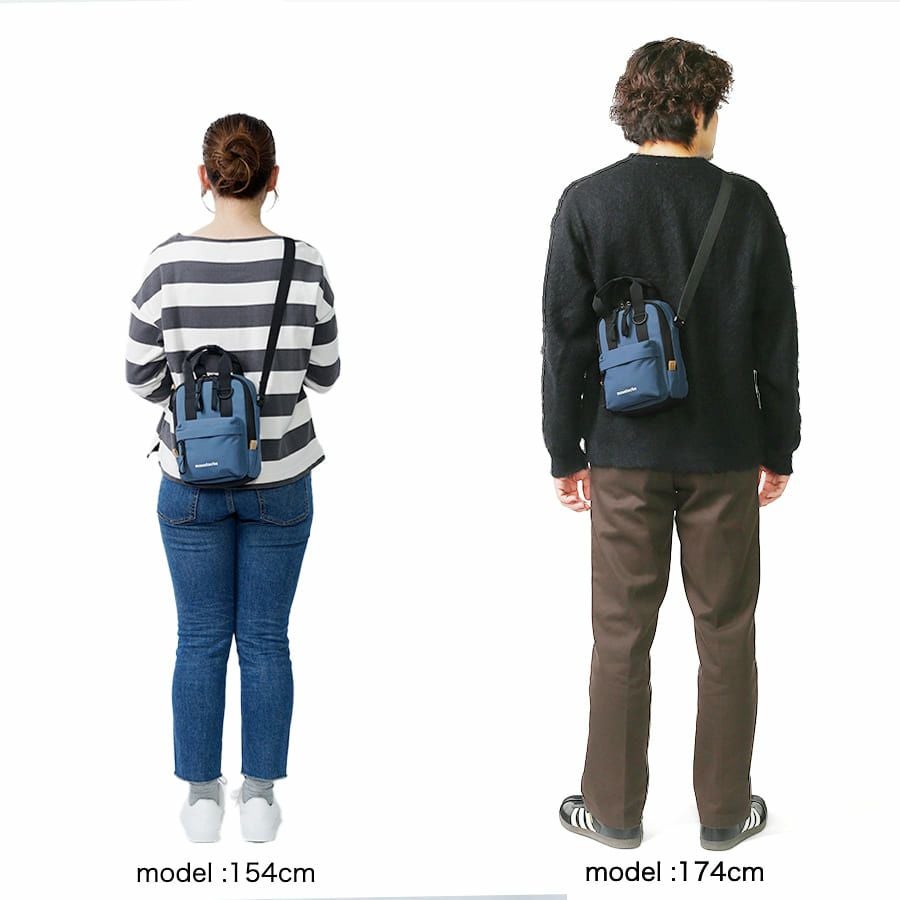 公式】 MOUSTACHE ミニショルダーバッグ シワ加工ナイロン MEG-4432