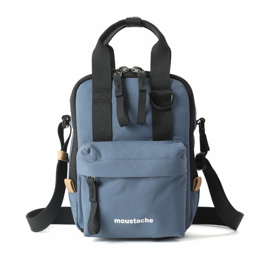 MOUSTACHE ミニショルダーバッグ シワ加工ナイロン MEG-4432
