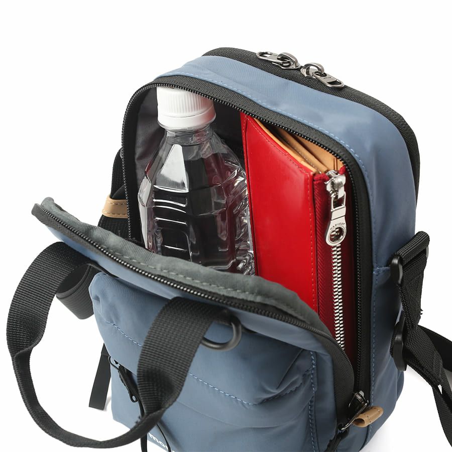 MOUSTACHE ミニショルダーバッグ シワ加工ナイロン MEG-4432