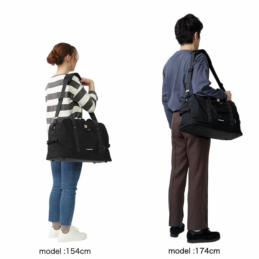 MOUSTACHE ボストンバッグ シワ加工ナイロン MEG-4433