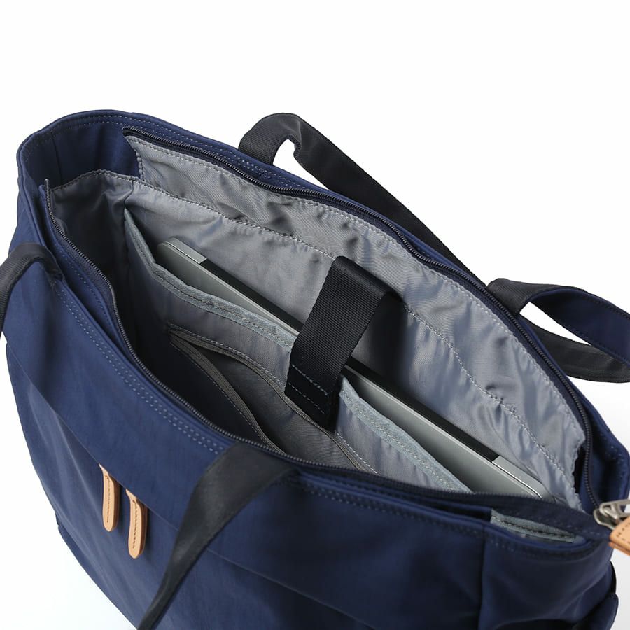 MOUSTACHE トートバッグ ポリエステル×牛革 BAT-4073