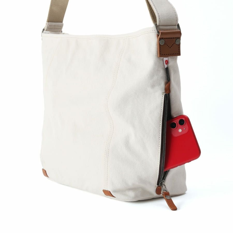 DOUBLES ショルダーバッグ 国産帆布10号×牛革 BQZ-7437