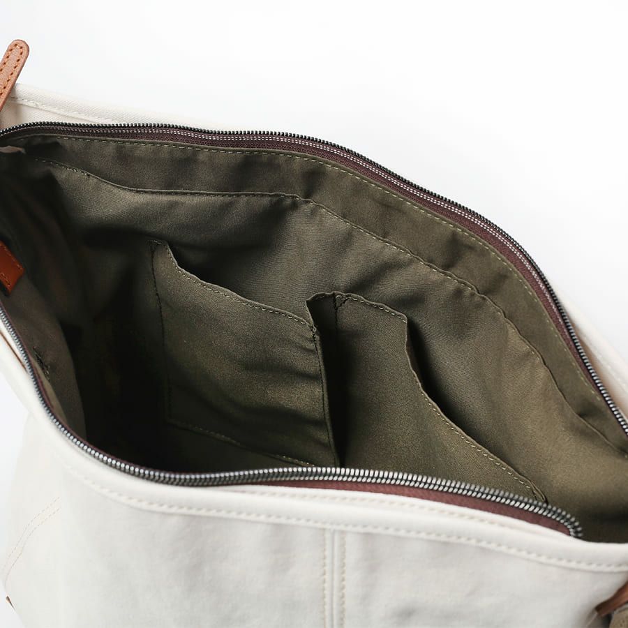 DOUBLES ショルダーバッグ 国産帆布10号×牛革 BQZ-7437