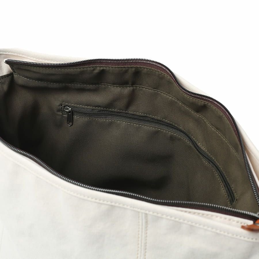 DOUBLES ショルダーバッグ 国産帆布10号×牛革 BQZ-7437