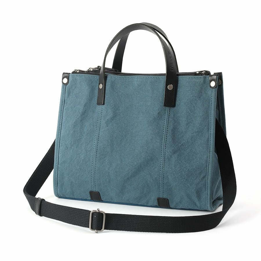 DOUBLES ２wayトートショルダー 国産帆布10号×牛革 BQZ-7438