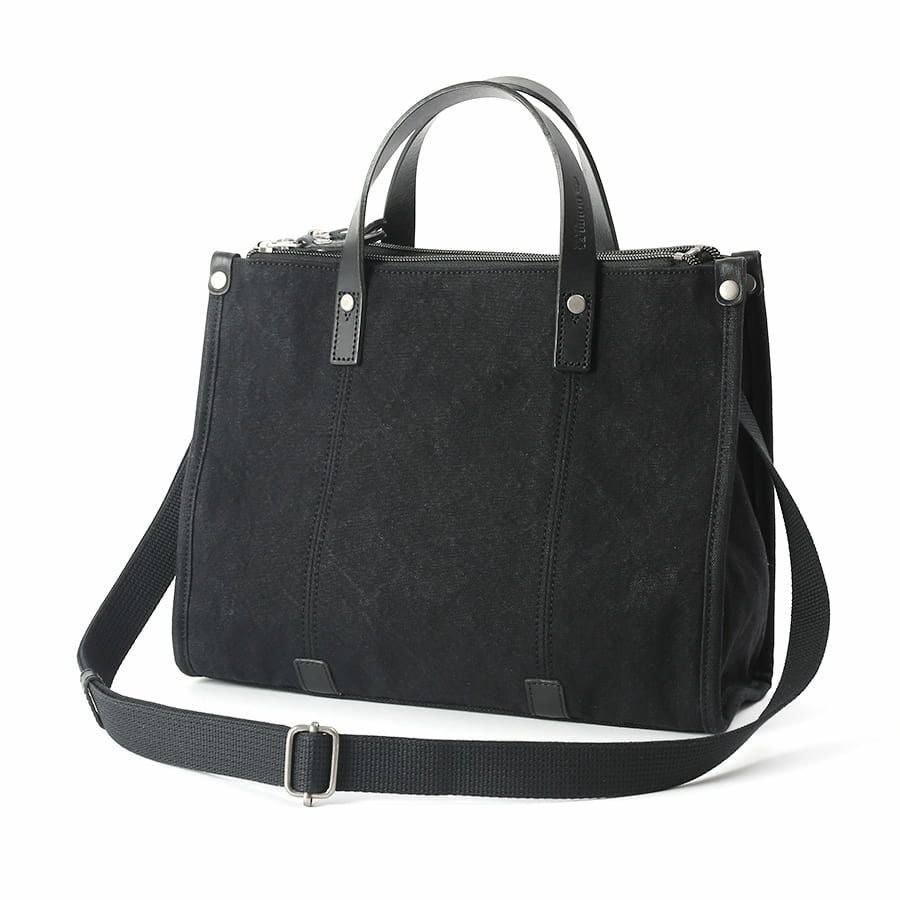 公式】 DOUBLES 2wayトートショルダー 国産帆布10号×牛革 BQZ-7438