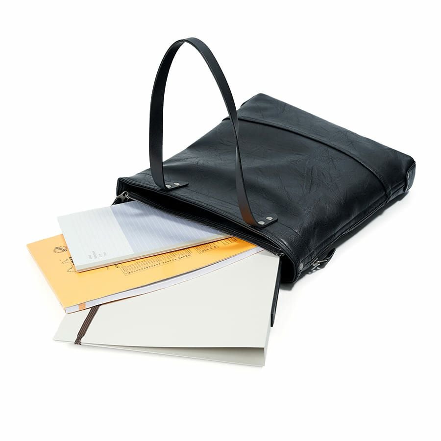 MOUSTACHE トートバッグ 合皮×イタリアンヌメ牛革 VYE-4818