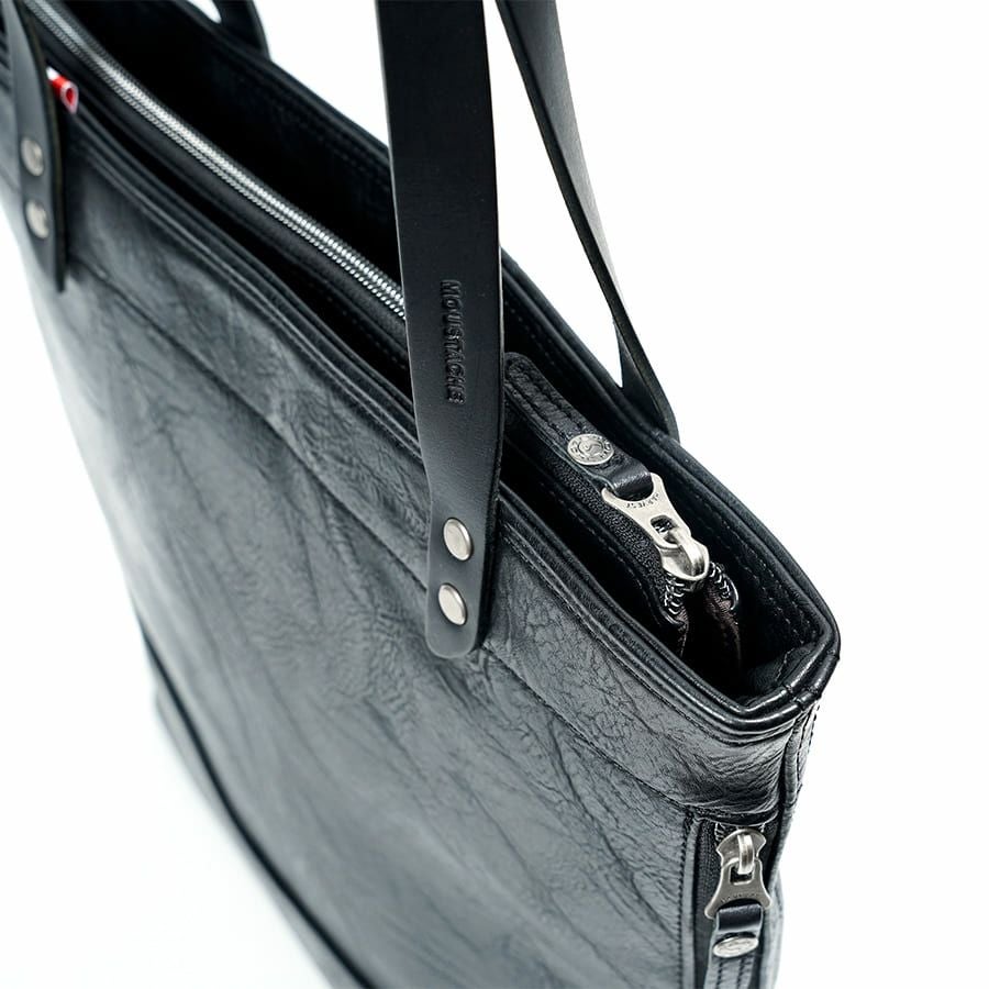 MOUSTACHE トートバッグ 合皮×イタリアンヌメ牛革 VYE-4818