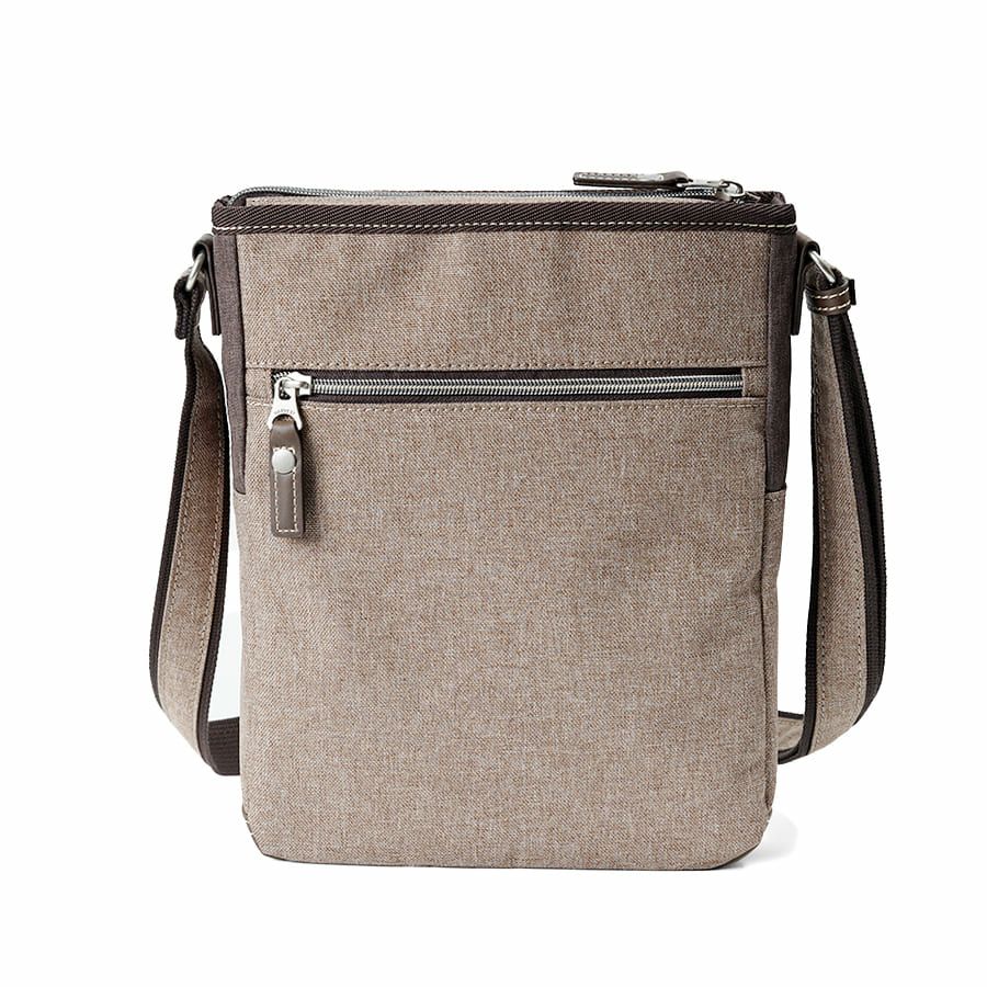 MOUSTACHE ショルダーバッグ 杢調ポリ×白化合皮 JLG-4664