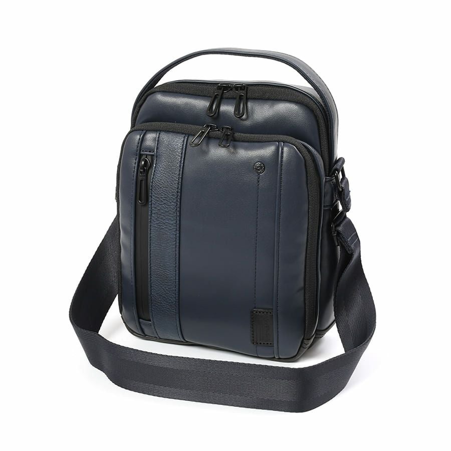 MOUSTACHE ショルダーバッグ スムース合皮×シボ合皮×イタリアン牛革 VZN-0456