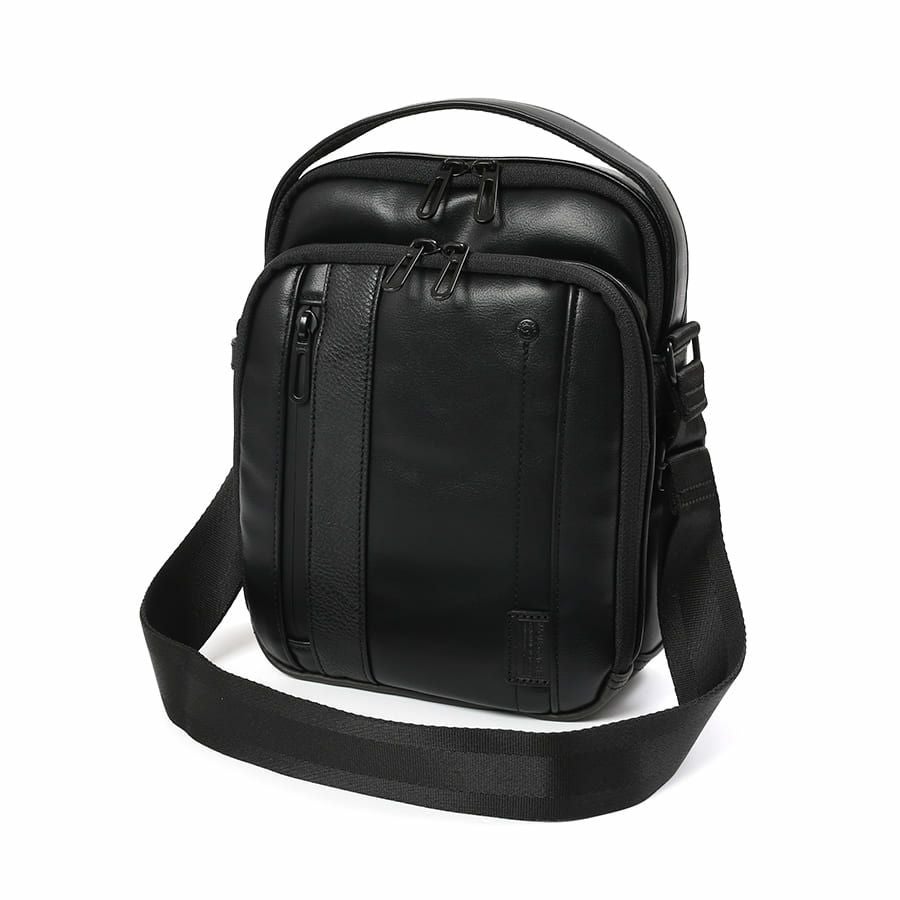 MOUSTACHE ショルダーバッグ スムース合皮×シボ合皮×イタリアン牛革 VZN-0456