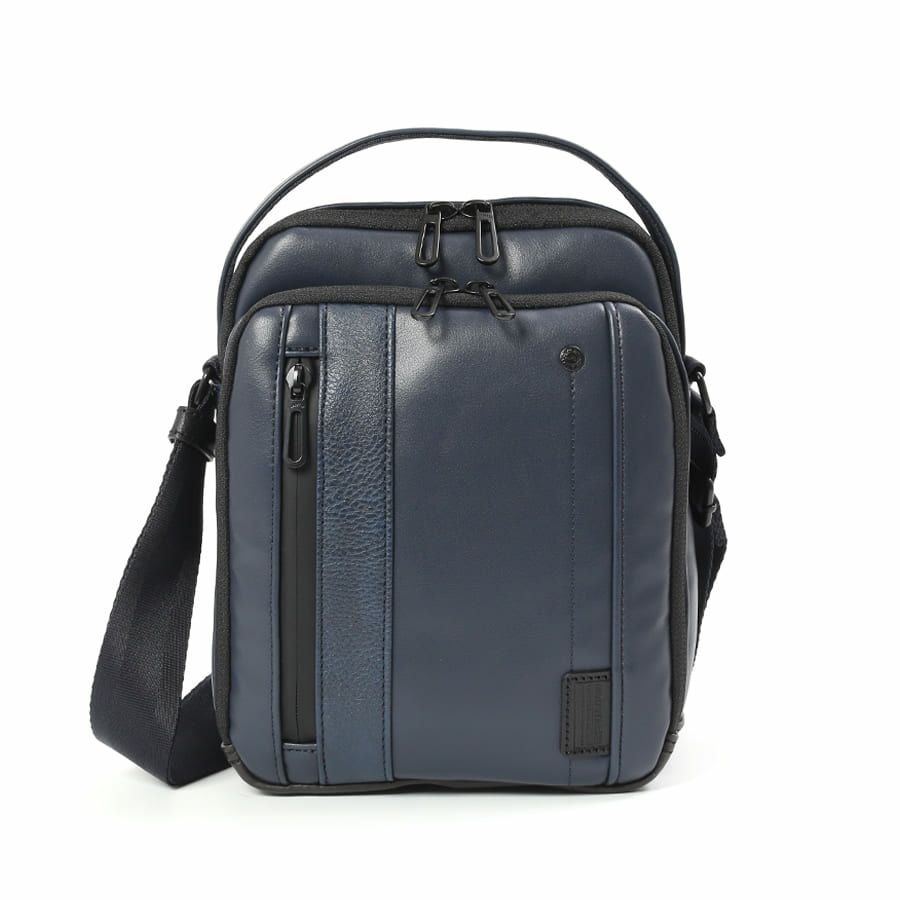 MOUSTACHE ショルダーバッグ スムース合皮×シボ合皮×イタリアン牛革 VZN-0456