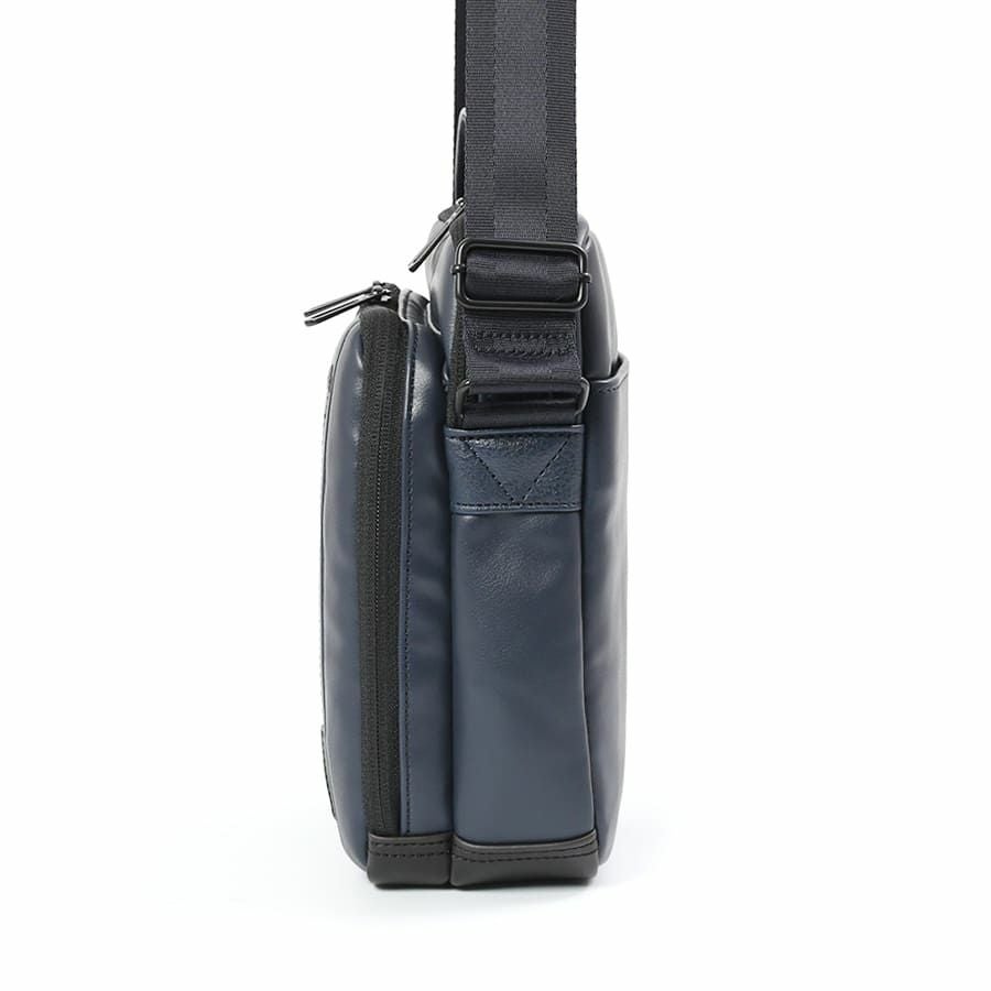 MOUSTACHE ショルダーバッグ スムース合皮×シボ合皮×イタリアン牛革 VZN-0456