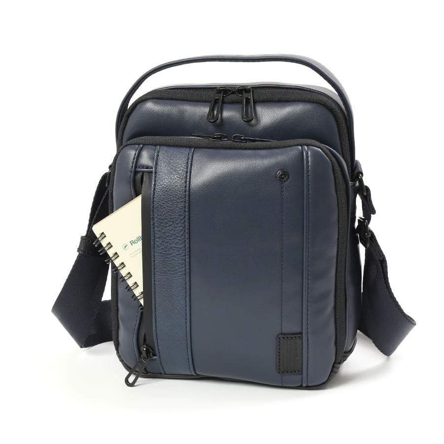 MOUSTACHE ショルダーバッグ スムース合皮×シボ合皮×イタリアン牛革 VZN-0456