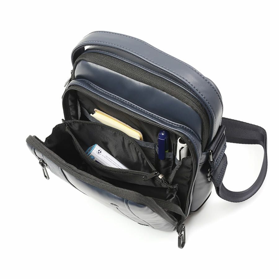 MOUSTACHE ショルダーバッグ スムース合皮×シボ合皮×イタリアン牛革 VZN-0456