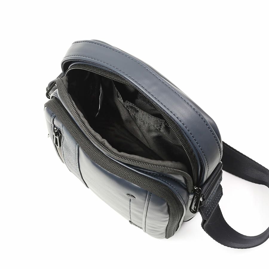 MOUSTACHE ショルダーバッグ スムース合皮×シボ合皮×イタリアン牛革 VZN-0456