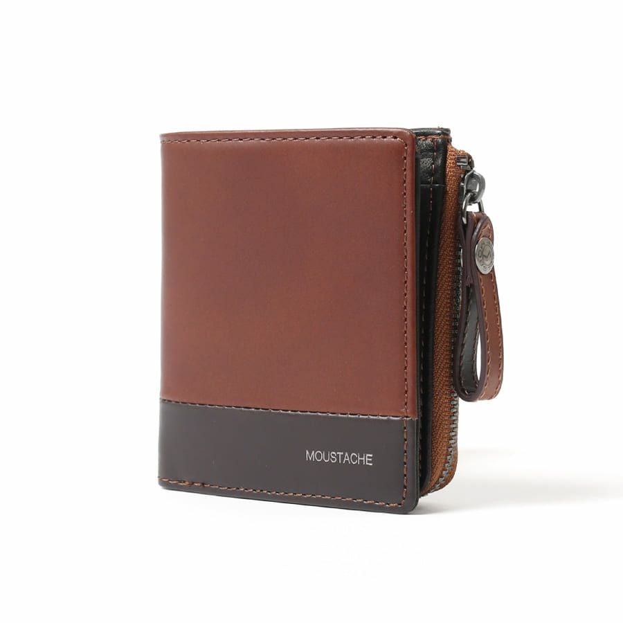 MOUSTACHE 二つ折り財布 プルアップ牛革×牛革 DDP-0422
