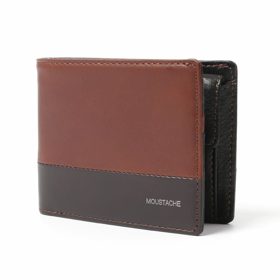 MOUSTACHE 二つ折り財布 プルアップ牛革×牛革 DDP-0423
