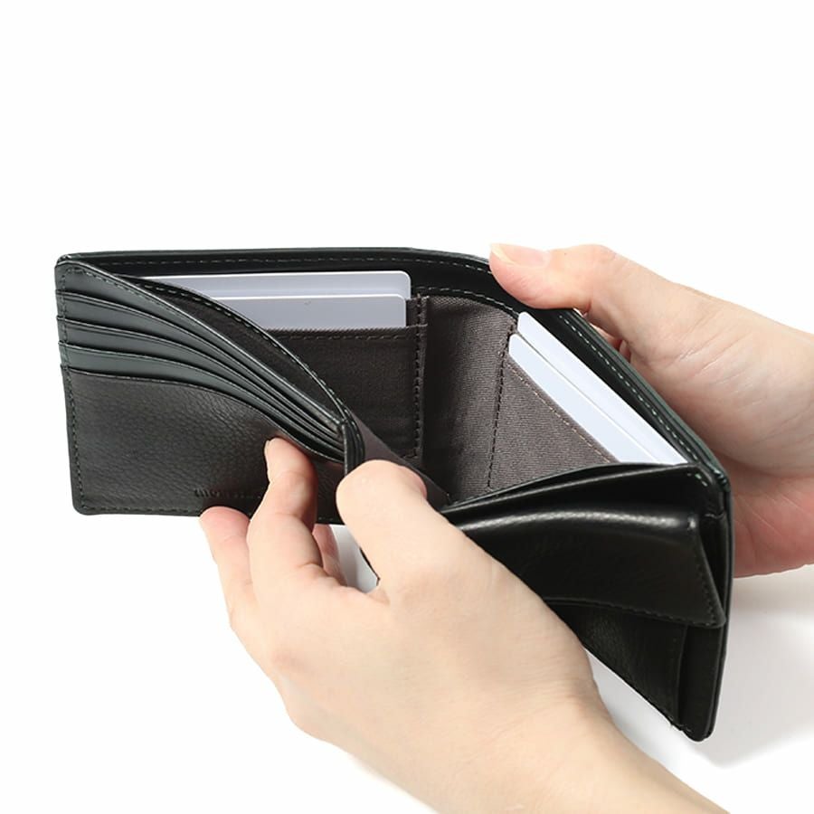 MOUSTACHE 二つ折り財布 プルアップ牛革×牛革 DDP-0423