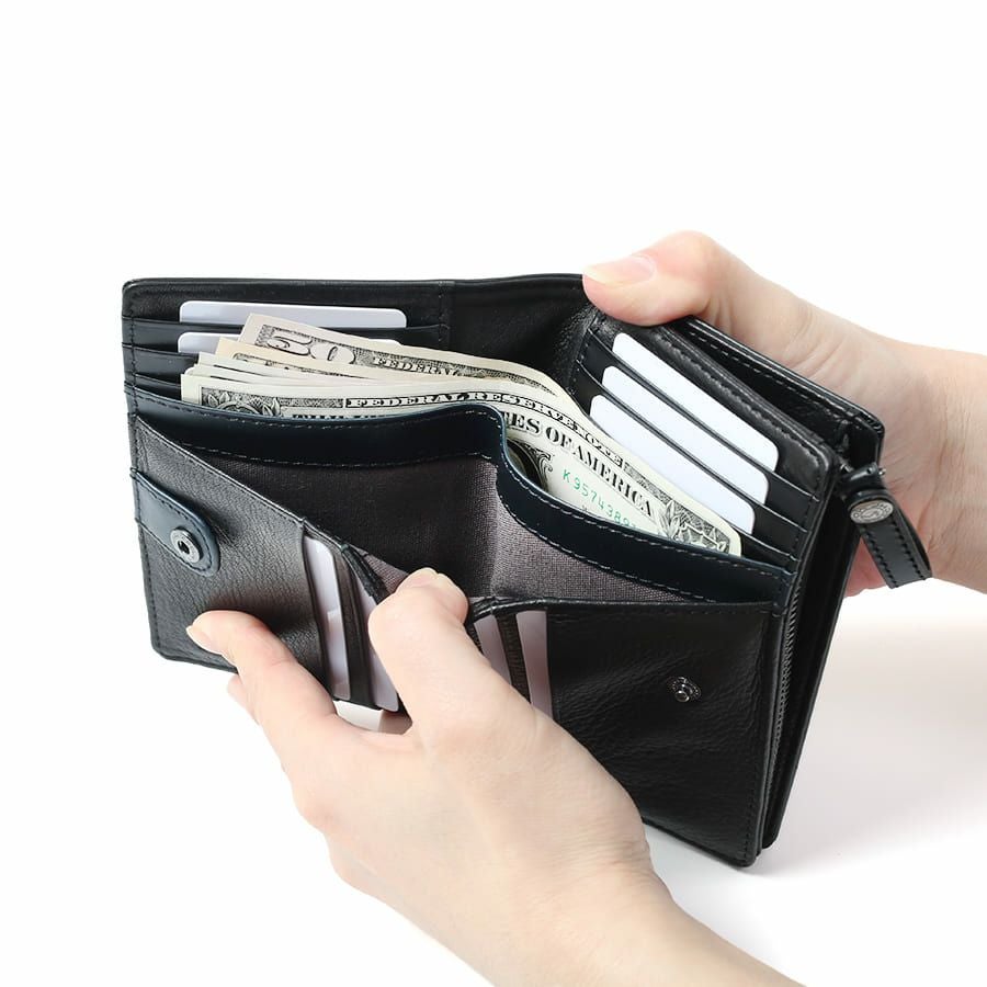 MOUSTACHE 深札入れ プルアップ牛革×牛革 DDP-0424