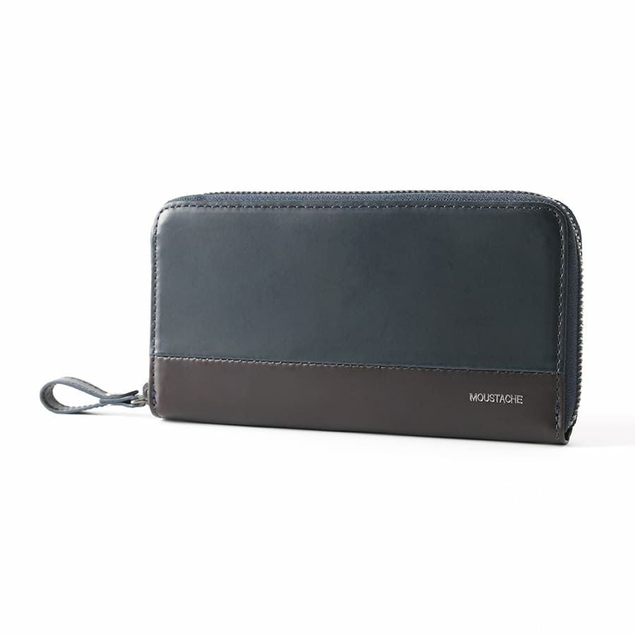 MOUSTACHE ラウンド長財布 プルアップ牛革×牛革 DDP-0425