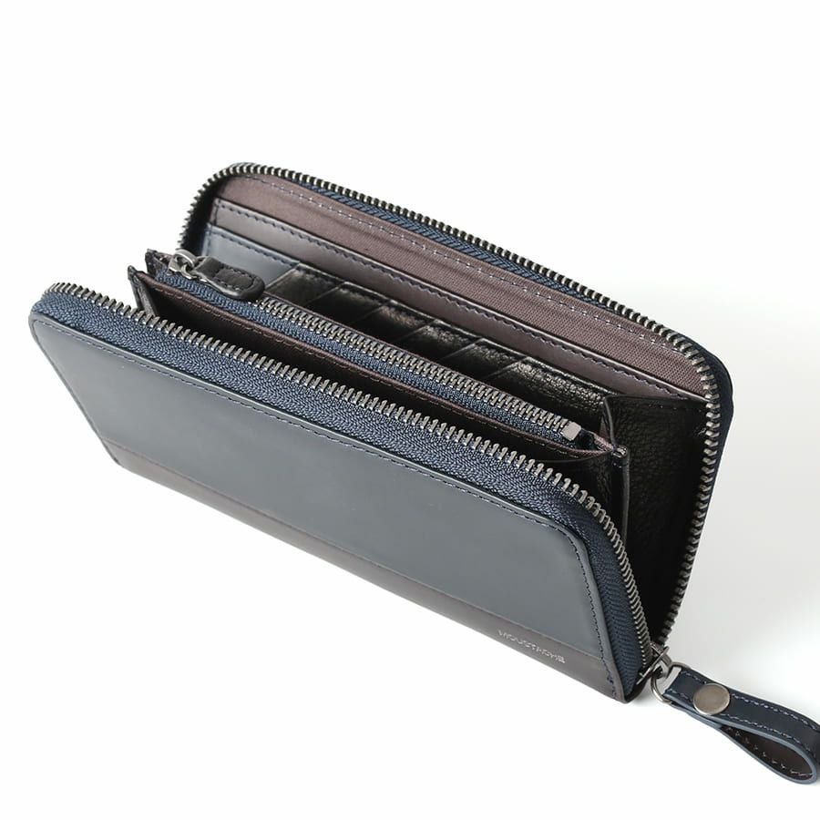 公式】 MOUSTACHE ラウンド長財布 プルアップ牛革×牛革 DDP-0425