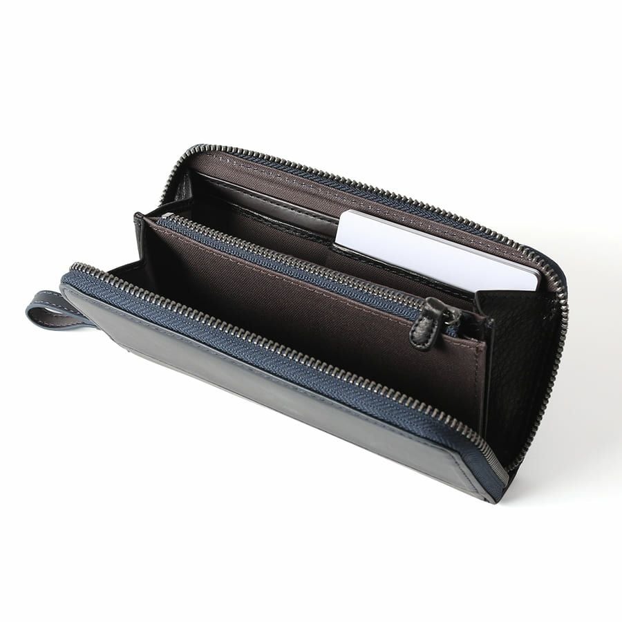 MOUSTACHE ラウンド長財布 プルアップ牛革×牛革 DDP-0425